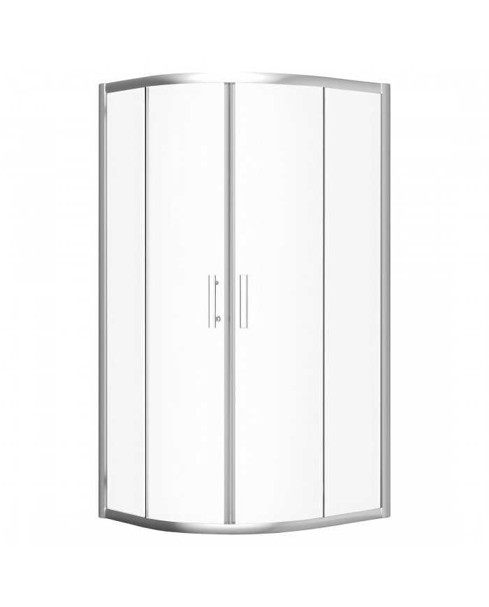 Duschkabine HELA Transparent Glas 80x80 190 cm Halbrund