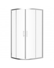 Duschkabine HELA Transparent Glas 80x80 190 cm Halbrund