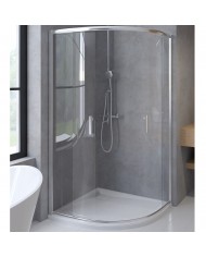 Duschkabine HELA Transparent Glas 80x80 190 cm Halbrund