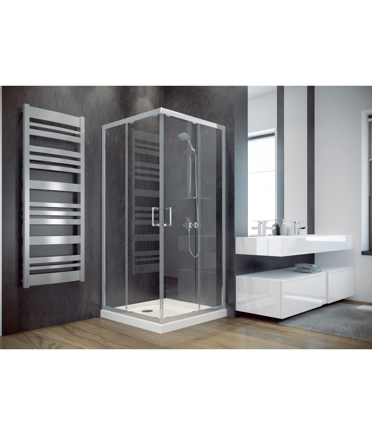 DUSCHWANNE QUADRATISCH 90x90 OSKCAR Ablaufgarnitur + Füße GRATIS !