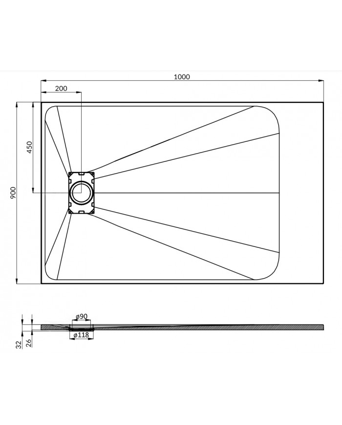 SET: WALK-IN KETIL + DUSCHWANNE VIDAR 120x80x198 cm - Rechteck Steinoptik SMC Weiß Transparent Nano Glas + Glaswischer