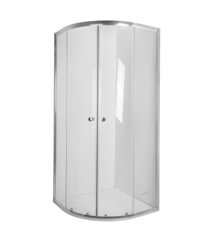 Duschkabine VITORIA Transparentes Glas 80x80 180cm Halbrund