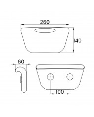 Kopfstütze KODI für Badewanne in Schwarz