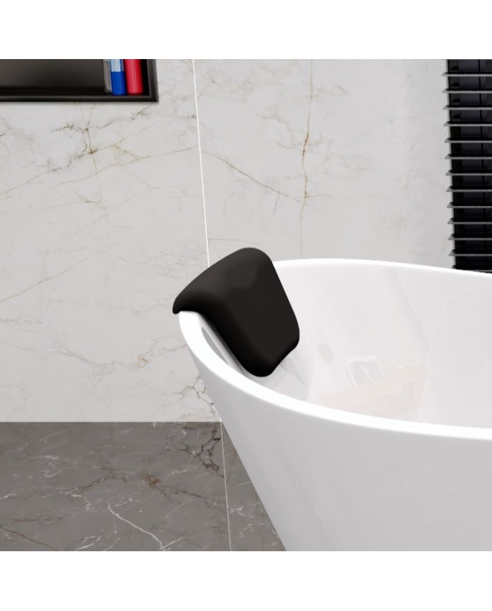 Freistehende Badewanne 170x80 ROSSA mit Kopfstütze & Bambus Ablage, Ablauf VIEGA Click-Clack GRATIS !