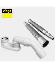 Freistehende Badewanne 170x75 ASGER mit Kopfstütze & Bambus Ablage, Ablauf VIEGA Click-Clack GRATIS !