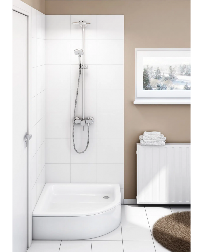 DUSCHWANNE VIERTELKREIS 80x80x26 ZEFIR Ablaufgarnitur GRATIS !