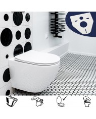 WC-Toilette SLIM Soft-Close TINOS Weiß
