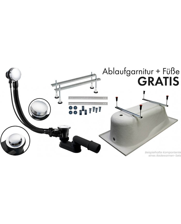 Seniorenbadewanne 170x75 RECHTS AVO mit Tür Ablaufgarnitur VIEGA  GRATIS !