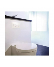 WC SET: Vorwandelement TECEbase + Toilette Rolo Weiß + Schallschutzmatte + Betätigungsplatte in Weiß