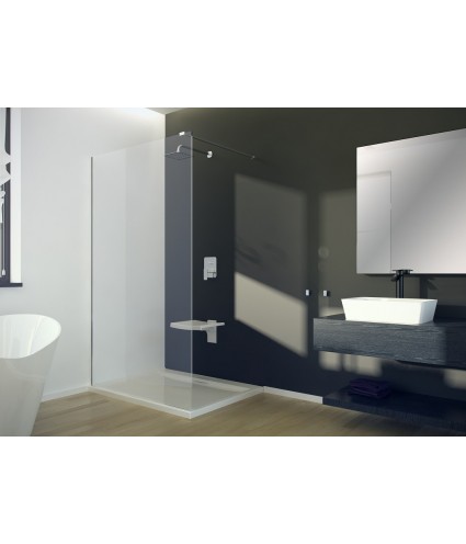 Walk in Duschkabine 100x195 AVEOS Glas 8mm