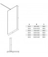 Walk in Duschkabine 140x195 AVEOS Glas 8mm