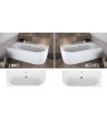 ECKBADEWANNE 180x80 LINKS AVITA Ablaufgarnitur + Füße GRATIS !