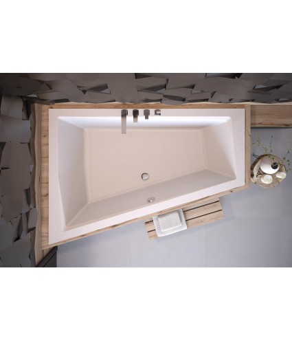 ECKBADEWANNE 180x125 LINKS für zwei Personen INTIMAS Ablaufgarnitur + Füße GRATIS !