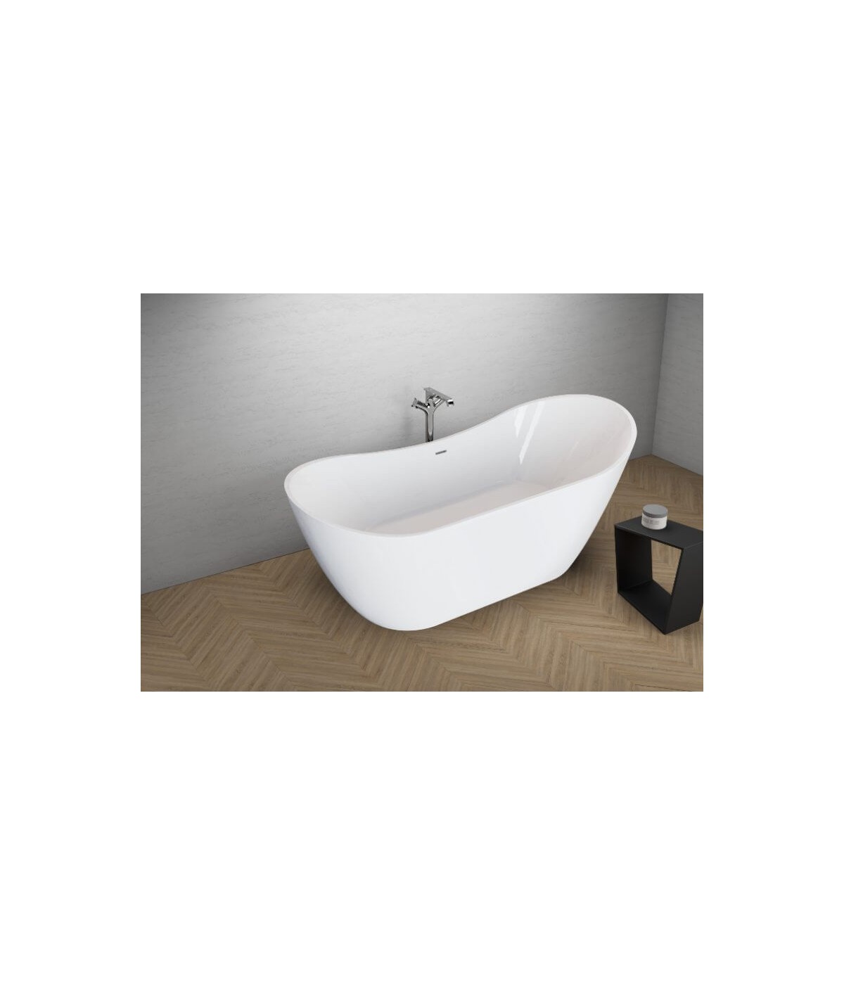 Freistehende Badewanne 180x80 ABI Weiß Ablaufgarnitur GRATIS!