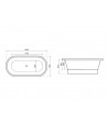 Freistehende Badewanne 150x75 AMONA Schwarz Matt Ablaufgarnitur GRATIS!