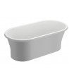 Freistehende Badewanne 150x75 AMONA Weiß Ablaufgarnitur GRATIS!