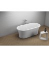 Freistehende Badewanne 150x75 AMONA Weiß Ablaufgarnitur GRATIS!