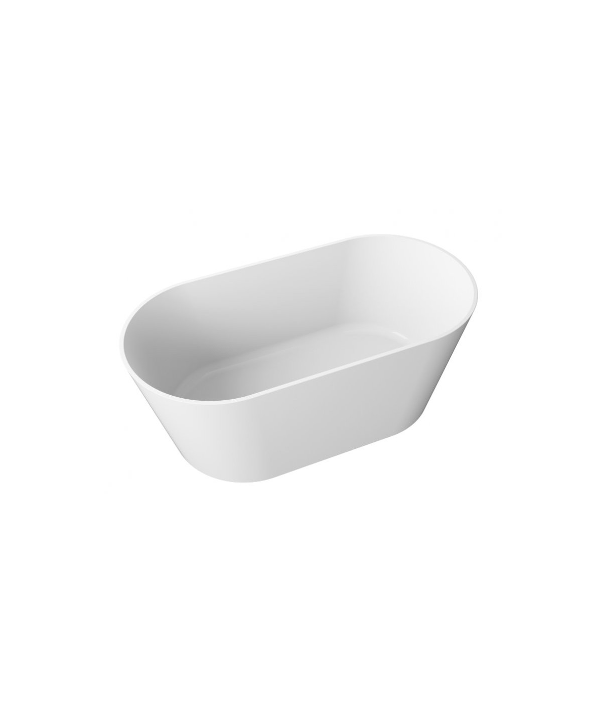 Freistehende Badewanne 150x75 Ida Mineral Composite LED Weiß Ablaufgarnitur GRATIS !