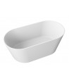 Freistehende Badewanne 150x75 Ida Mineral Composite LED Weiß Ablaufgarnitur GRATIS !