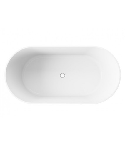 Freistehende Badewanne 150x75 Ida Mineral Composite LED Weiß Ablaufgarnitur GRATIS !
