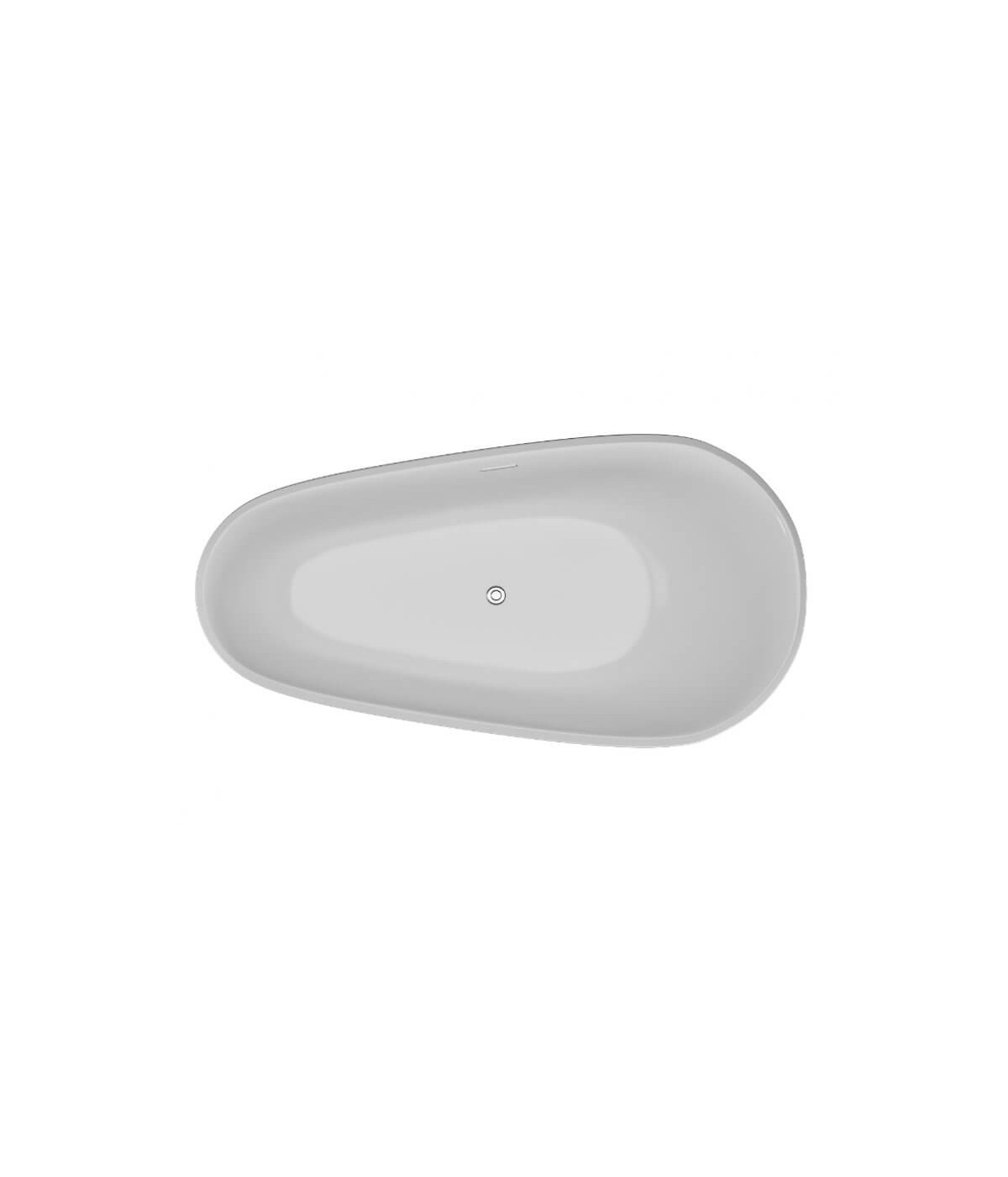 Freistehende Badewanne 170x85 SHILA Weiß Ablaufgarnitur GRATIS!