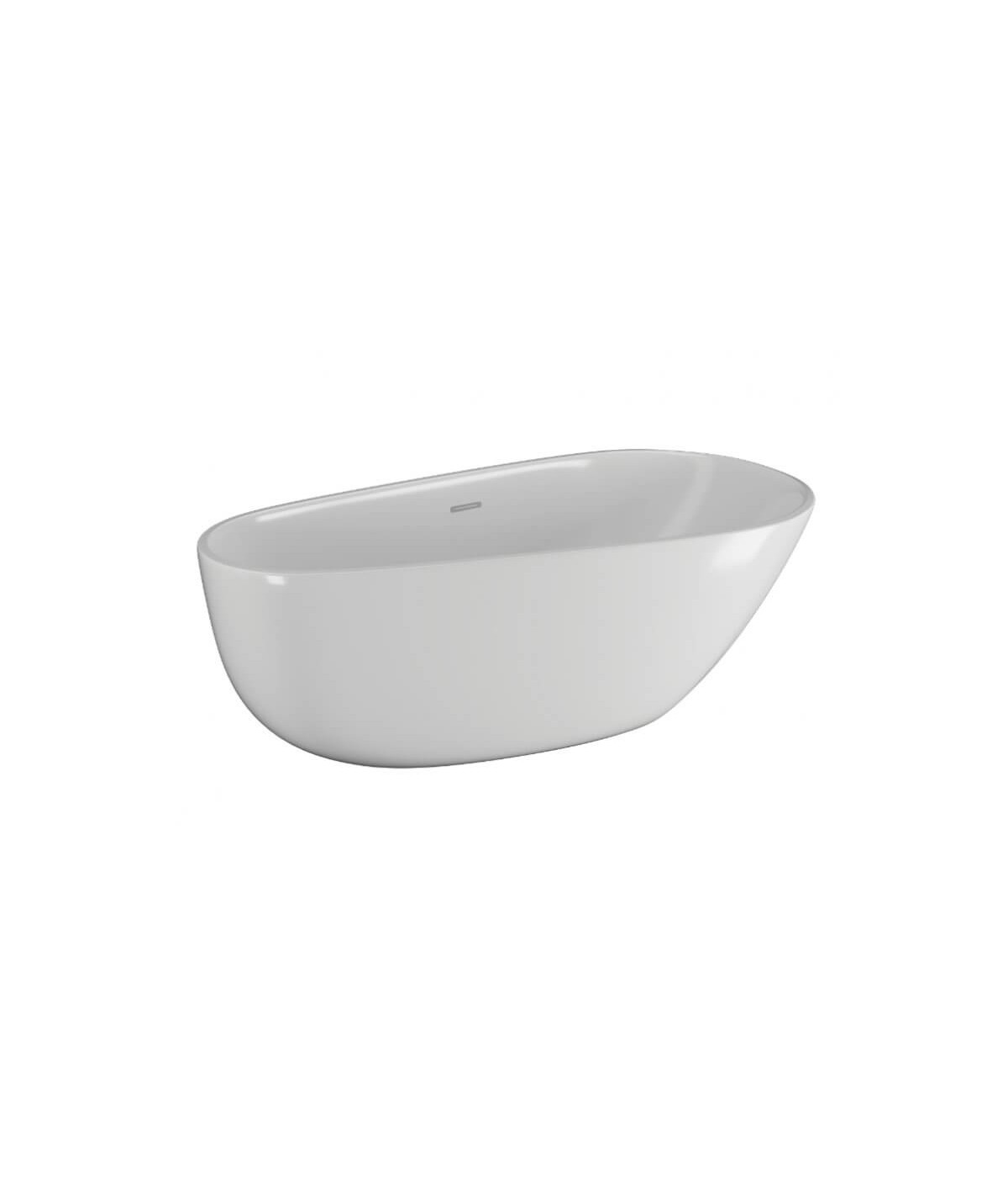 Freistehende Badewanne 170x85 SHILA Weiß Ablaufgarnitur GRATIS!