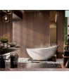 Freistehende Badewanne 180x80 ZOE Weiß Ablaufgarnitur GRATIS!