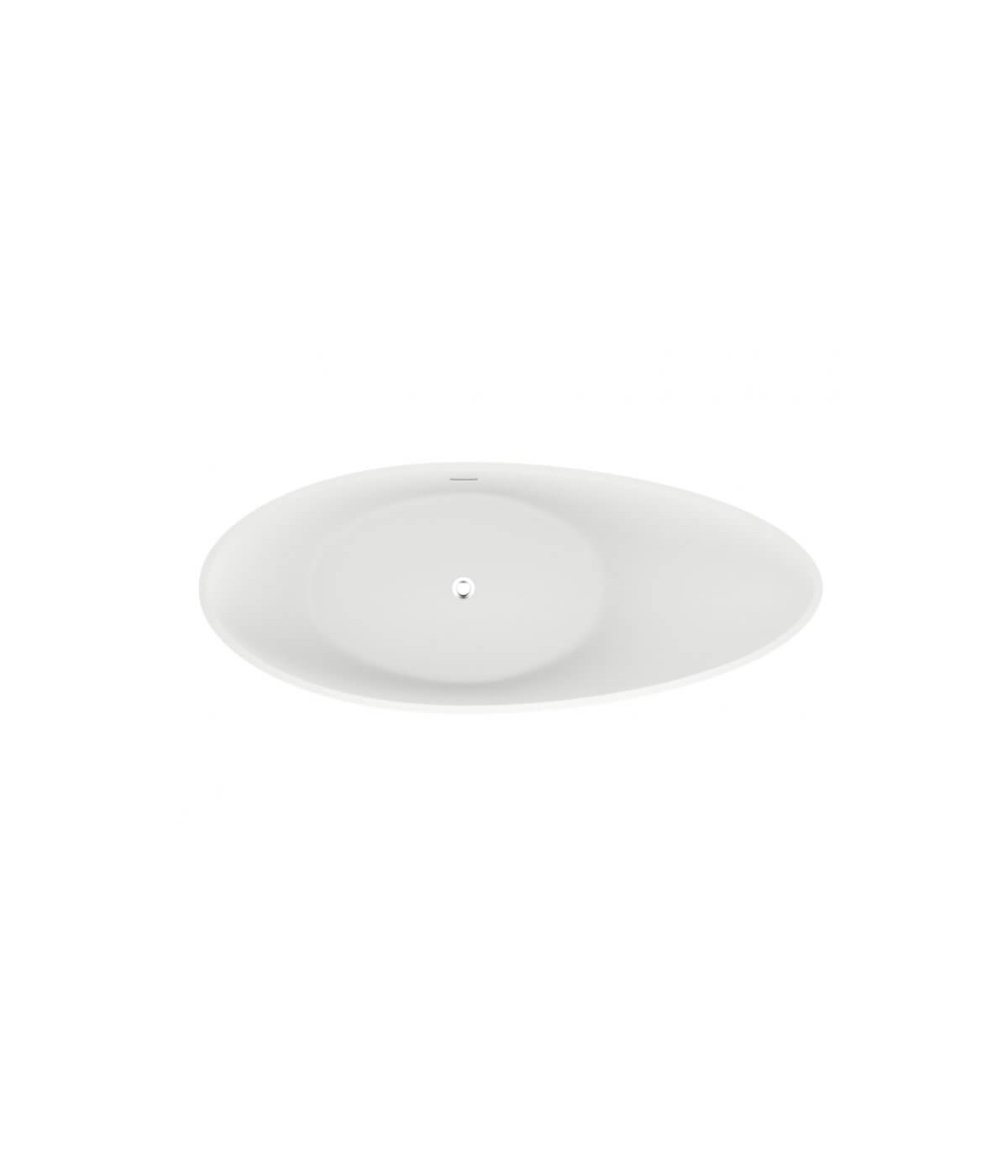 Freistehende Badewanne 180x80 ZOE Weiß Ablaufgarnitur GRATIS!