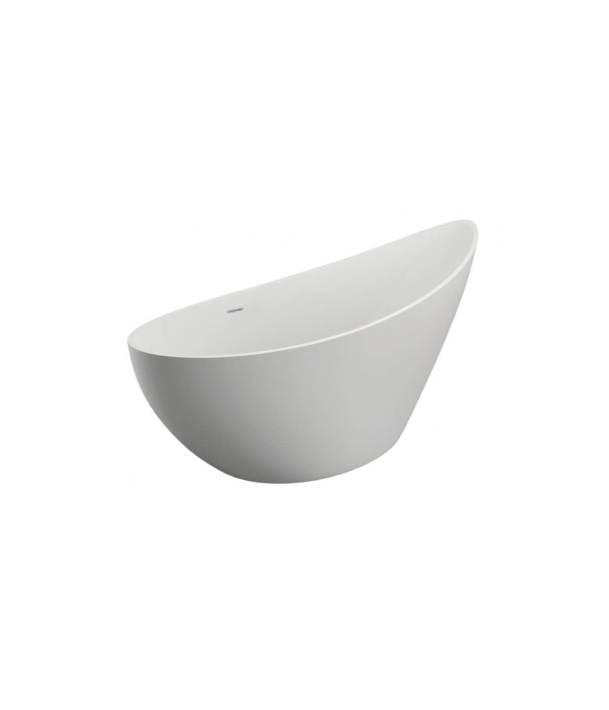 Freistehende Badewanne 180x80 ZOE Weiß Ablaufgarnitur GRATIS!