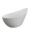 Freistehende Badewanne 180x80 ZOE Weiß Ablaufgarnitur GRATIS!