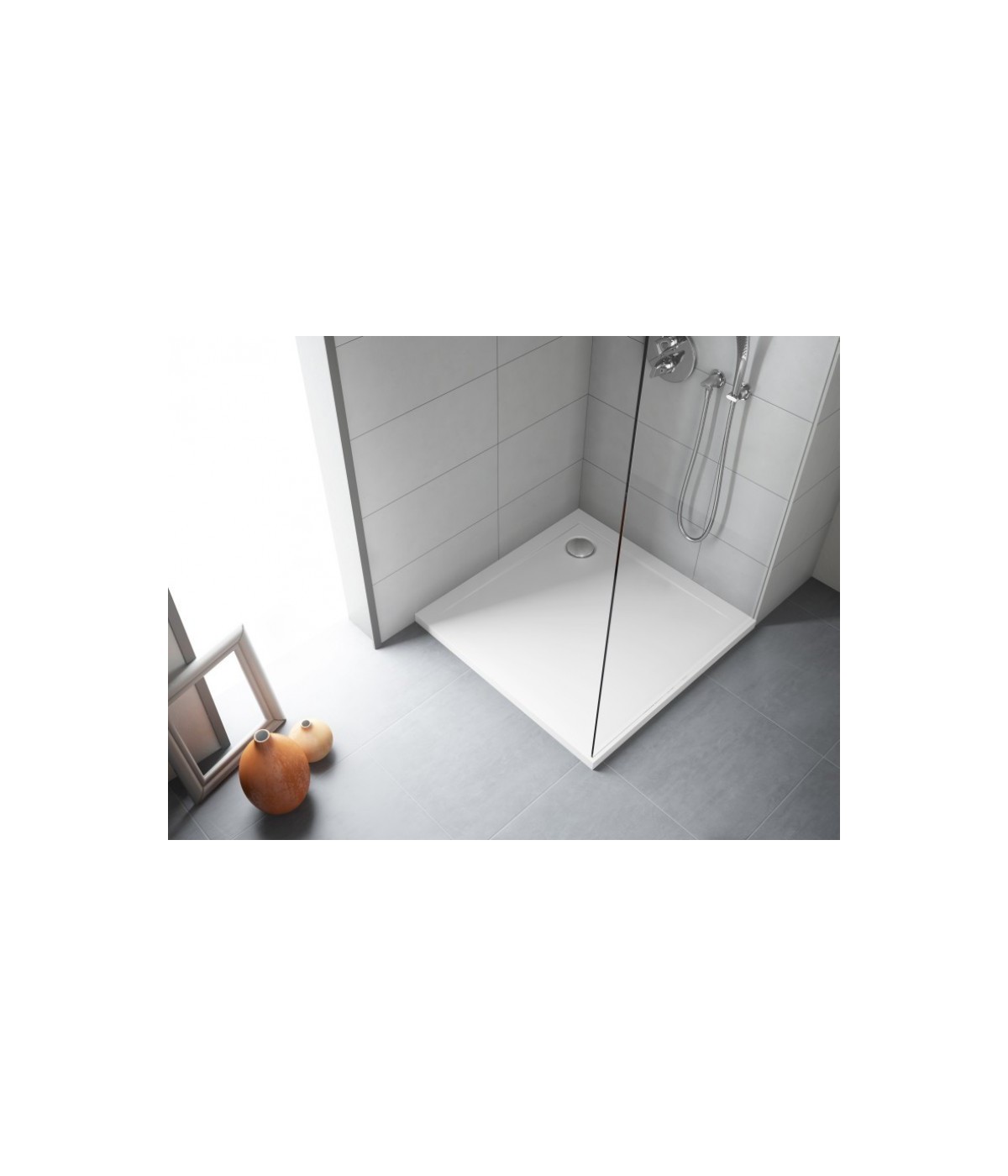 DUSCHWANNE QUADRATISCH 80x80 GEOSA Ablaufgarnitur GRATIS !