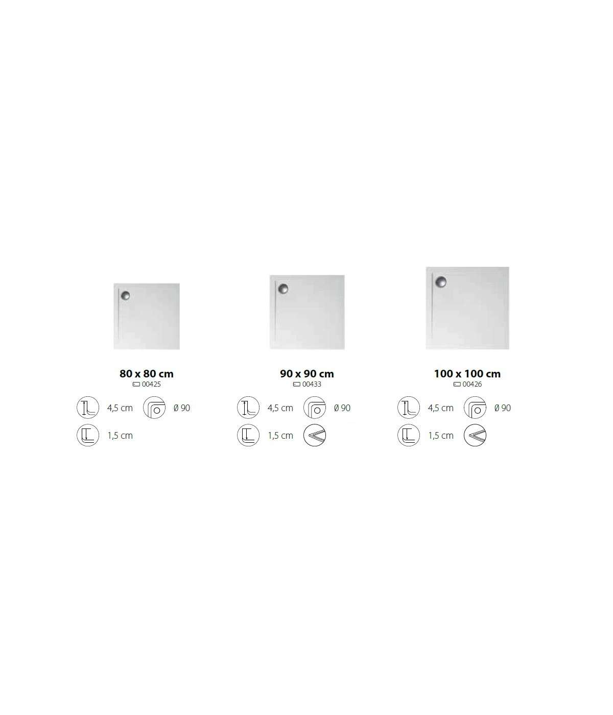DUSCHWANNE QUADRATISCH 80x80 GEOSA Ablaufgarnitur GRATIS !