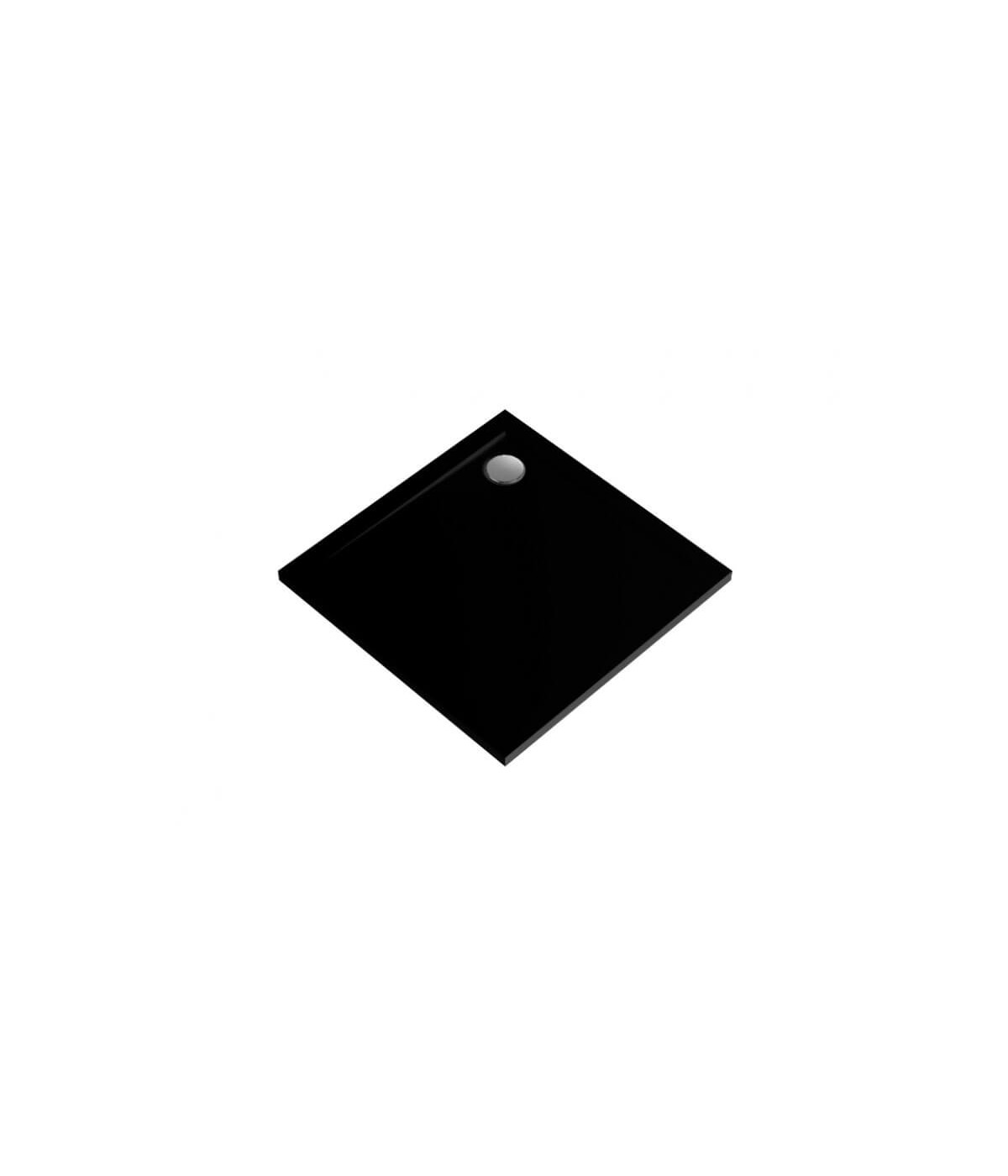 DUSCHWANNE QUADRATISCH 100x100 GEOSA SCHWARZ Ablaufgarnitur GRATIS !