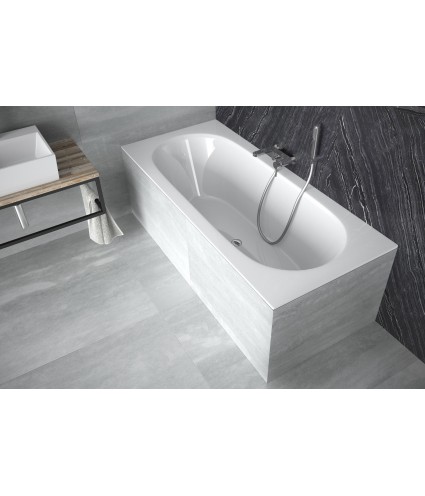 RECHTECK BADEWANNE SLIM 180x80 VITAE Ablaufgarnitur + Füße GRATIS !