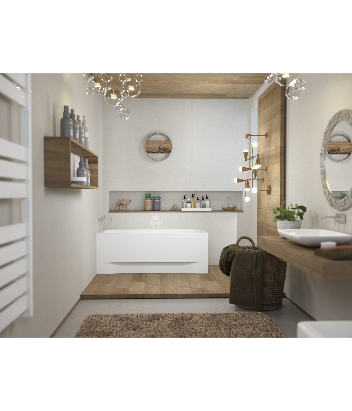 RECHTECK BADEWANNE 130x70 CLASSIC Ablaufgarnitur + Füße GRATIS !