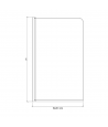 Badewannenabtrennung 1-teilig 80x140 Glas 5 mm