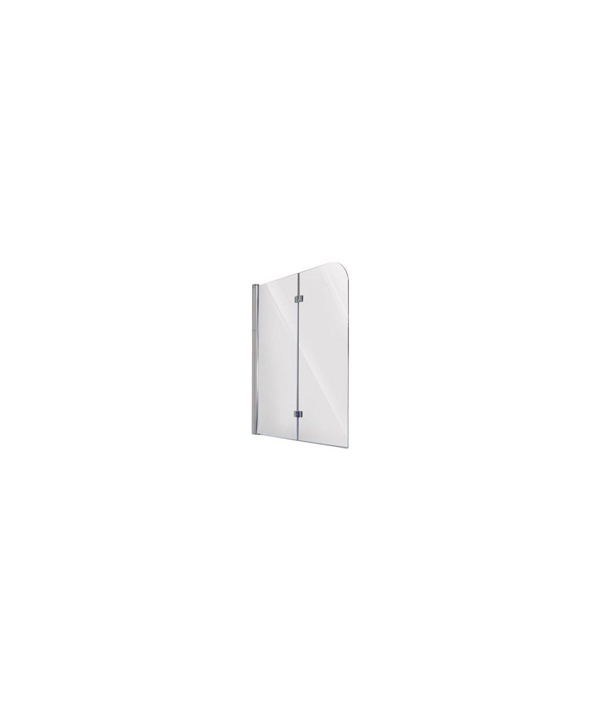 Badewannenabtrennung 2-teilig 100x140 Glas 5 mm