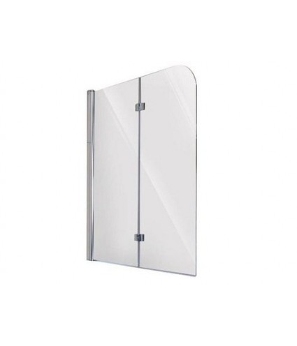 Badewannenabtrennung 2-teilig 100x140 Glas 5 mm