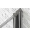 Badewannenabtrennung 5-teilig 120x140 IDEA Glas 5 mm