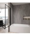 Badewannenabtrennung 1-teilig 80x140 LAGOS Glas 5 mm
