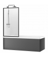 Badewannenabtrennung 1-teilig 80x140 LAGOS Glas 5 mm