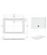 DUSCHWANNE RECHTECK 120x90 ALPINAS Ablaufgarnitur GRATIS !