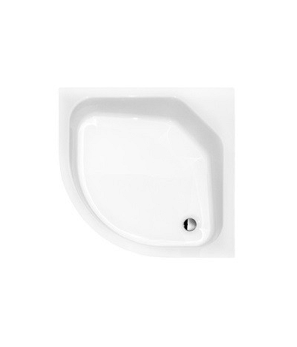 DUSCHWANNE VIERTELKREIS 80x80x15 DIPER II Ablaufgarnitur GRATIS !