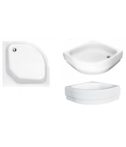DUSCHWANNE VIERTELKREIS 90x90x15 DIPER II Ablaufgarnitur GRATIS !