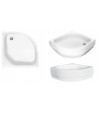 DUSCHWANNE VIERTELKREIS 80x80x15 OLIVER I Ablaufgarnitur GRATIS !