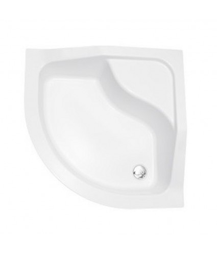 DUSCHWANNE VIERTELKREIS 80x80x21 OLIVER II Ablaufgarnitur GRATIS !