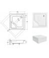 DUSCHWANNE QUADRATISCH 80x80 IGOR Ablaufgarnitur + Füße GRATIS !