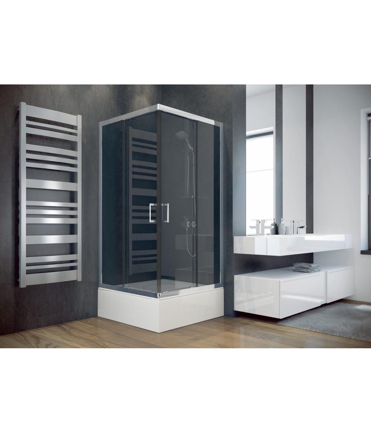DUSCHWANNE QUADRATISCH 80x80 IGOR Ablaufgarnitur + Füße GRATIS !