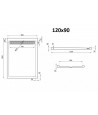 DUSCHWANNE RECHTECK 120x90x3 WEST Acryl Ablaufgarnitur GRATIS !