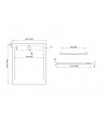 DUSCHWANNE RECHTECK 110x90 WEST NEW SCHWARZ Acryl Ablaufgarnitur GRATIS !